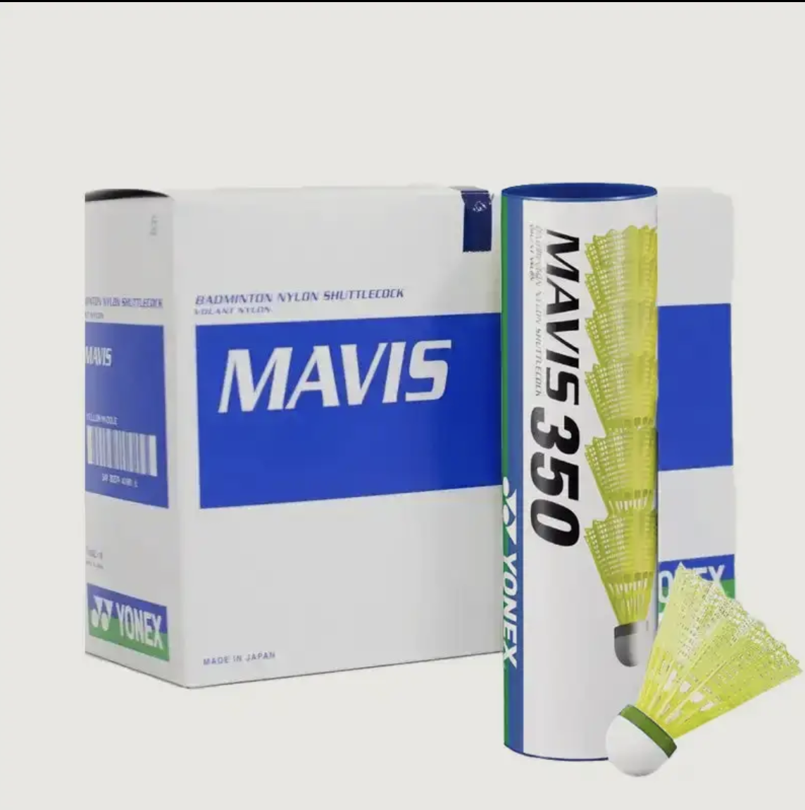 توپ بدمینتون Yonex Mavis 350 دور آبی (سرعت متوسط) – پک ۱۰ تیوبی / ۶۰ عدد (اورجینال – ۲۰۲۶)